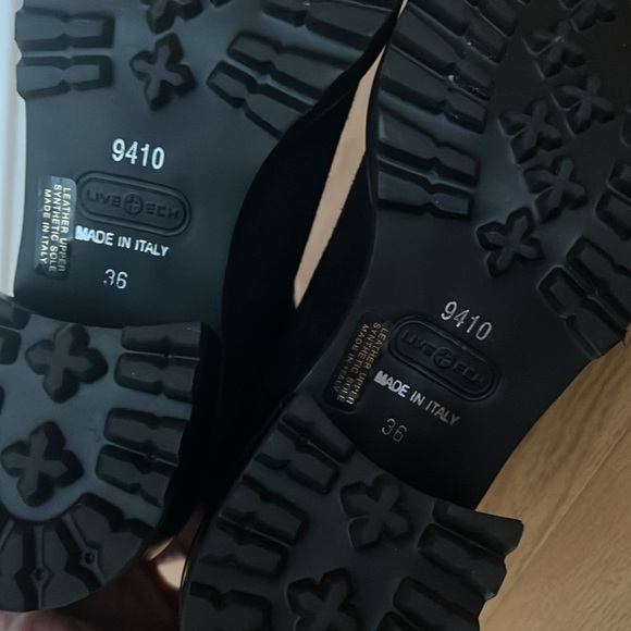 Live + ECH Black Suede fur Shearling Wool Boots size 36 like new - Picture 8 of 16